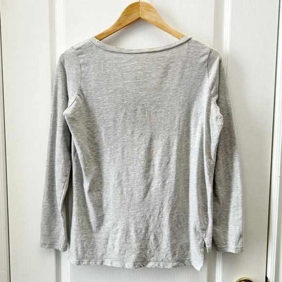 La Vie en Rose Pajama Set 2PC PJ Pants Long Sleeve PJ Top Grey Red Small - Picture 4 of 15